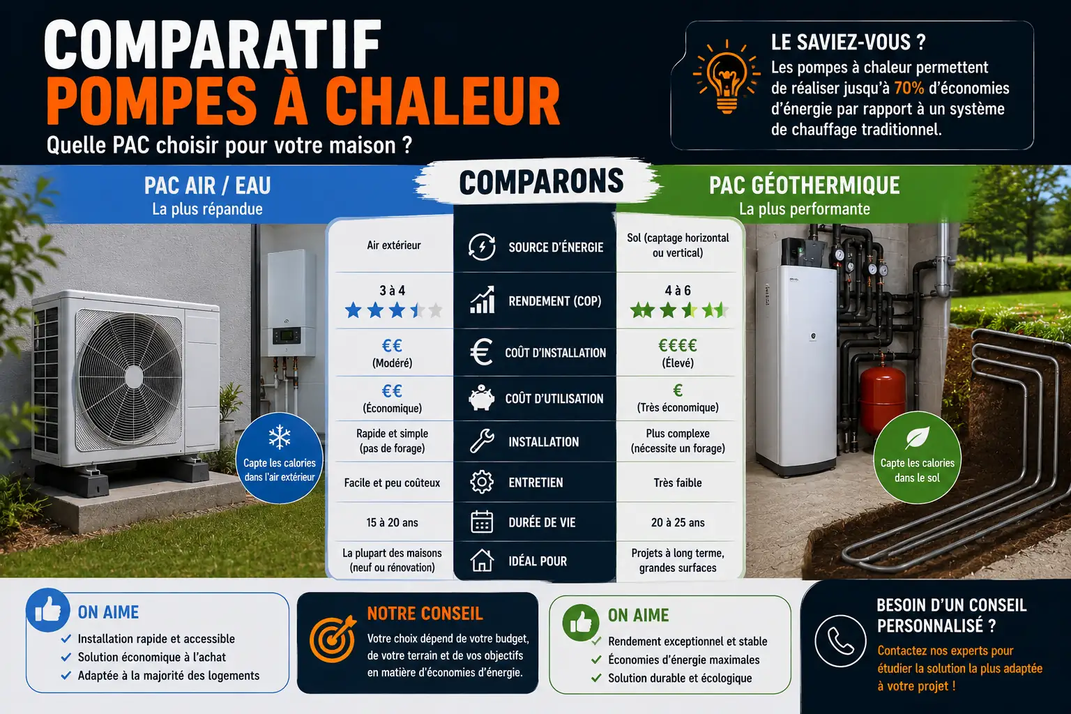 Comparatif pompe a chaleur 2026