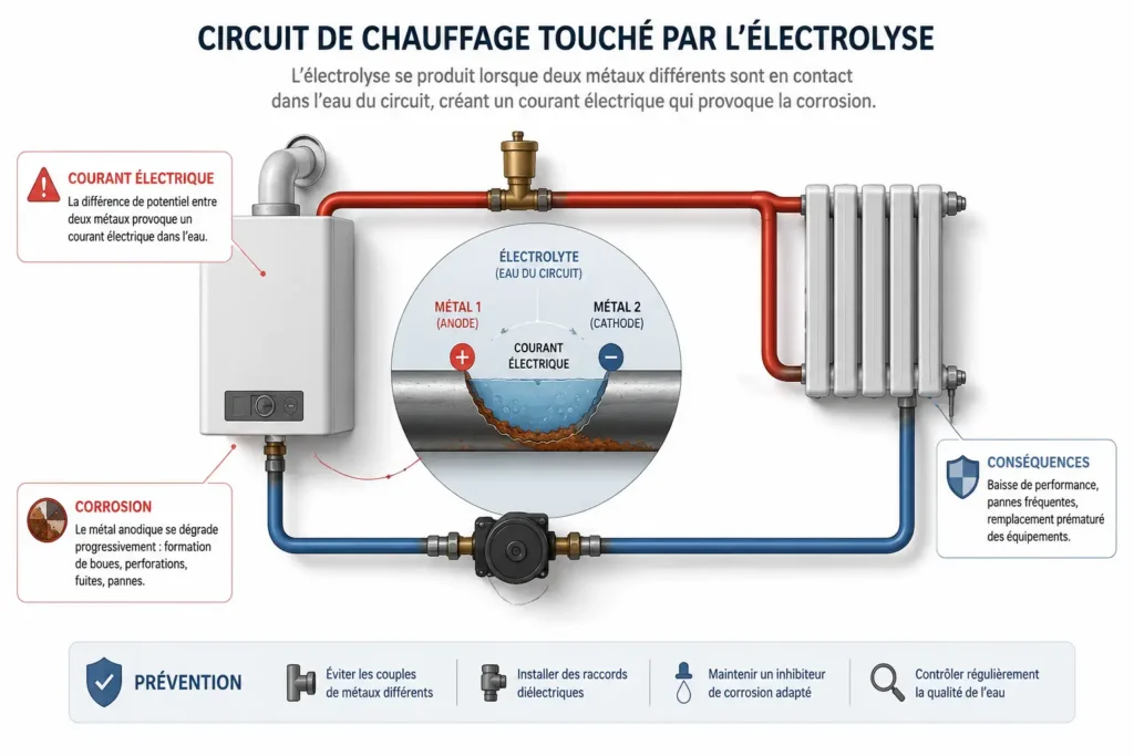 électrolyse en plomberie chauffage