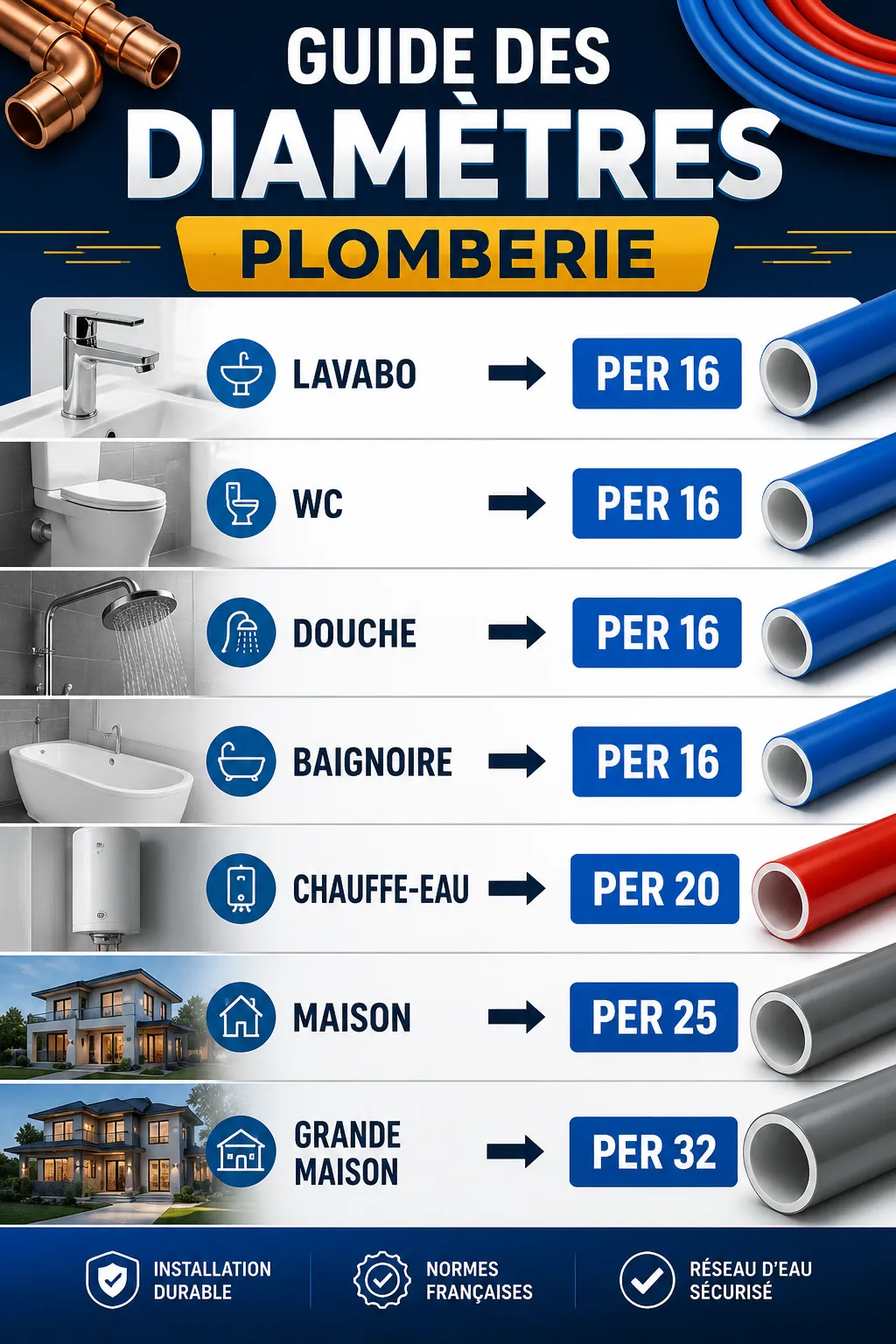 guide-diametre-tuyauterie-plomberie Guide complet des diamètres de tuyauterie en plomberie domestique
