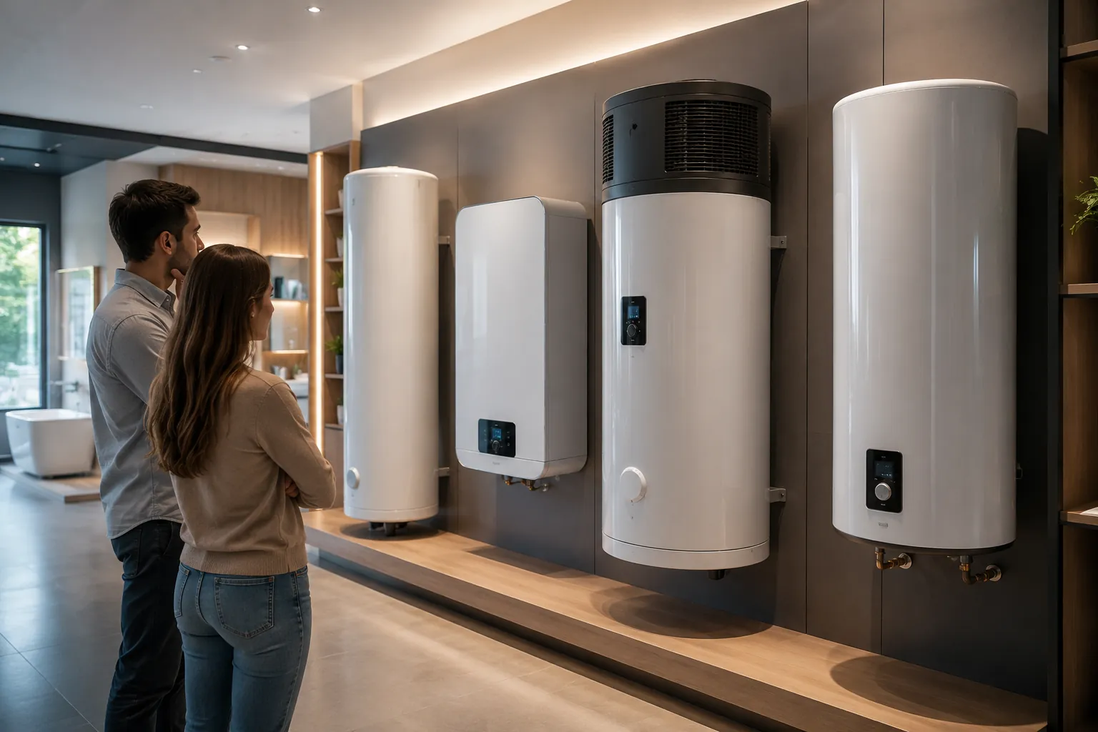 Comparatif de plusieurs chauffe-eaux électriques, thermodynamiques et plats pour choisir le modèle le plus adapté selon son logement et ses besoins